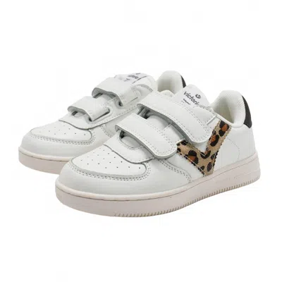 Victoria Kids' Girl's Tiempo Fancy Panels Sneaker In Leopard In White