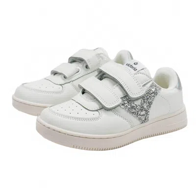 Victoria Kids' Girl's Tiempo Fancy Panels Sneaker In Plata In White