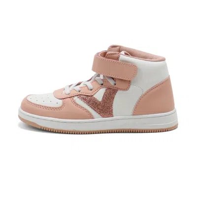 Victoria Kids' Girl's Tiempo High-top Sneaker In Nude In Pink