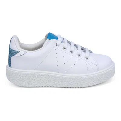 Victoria Kids' Girls' Casual Leather Shoes In White Blue