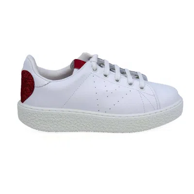 Victoria Kids' Girls' Casual Leather Shoes In White Red