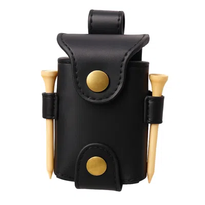 Vida Vida Men's Golf Ball Leather Holder For Two Balls - Black