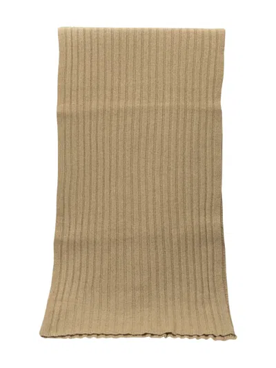 Vietti Merchandise Ribbed Scarf In Neutral