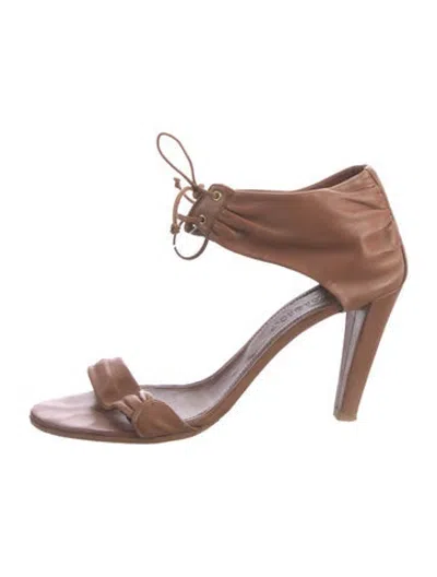 Pre-owned Viktor & Rolf Leather Sandals In Brown