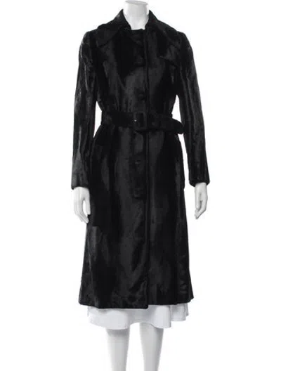 Pre-owned Viktor & Rolf Vintage Faux Fur Coat In Black