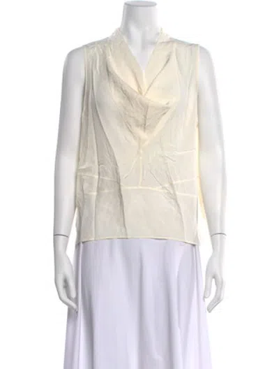 Pre-owned Viktor & Rolf Vintage Silk Top In Neutrals