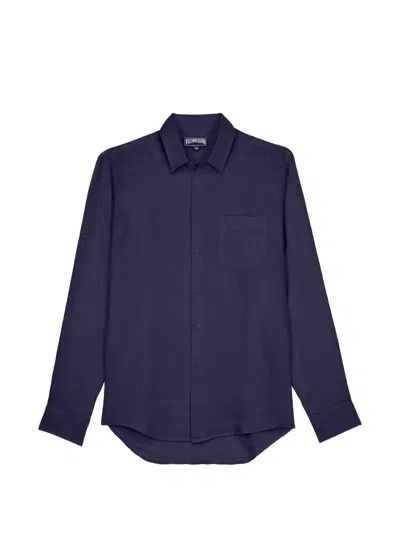 Vilebrequin Chest-pocket Button-up Shirt In Blue