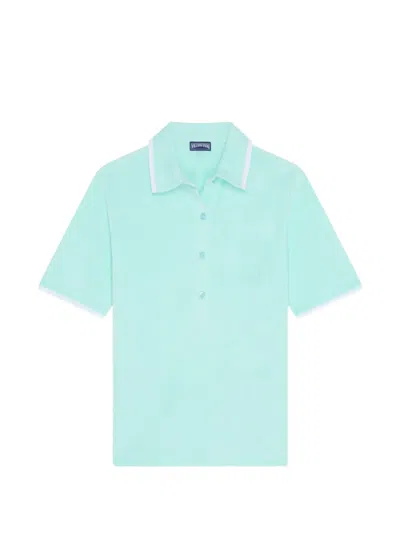 Vilebrequin Collared Embroidery Polo Shirt In Blue