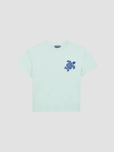 Vilebrequin Kids' Little Boy's & Boy's Turtle Chain Embroidered T-shirt In Blue