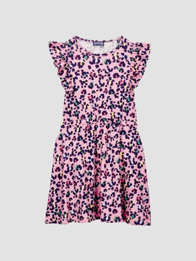 Vilebrequin Little Girl's & Girl's Multicolor Leopard Print Dress In Bonbon