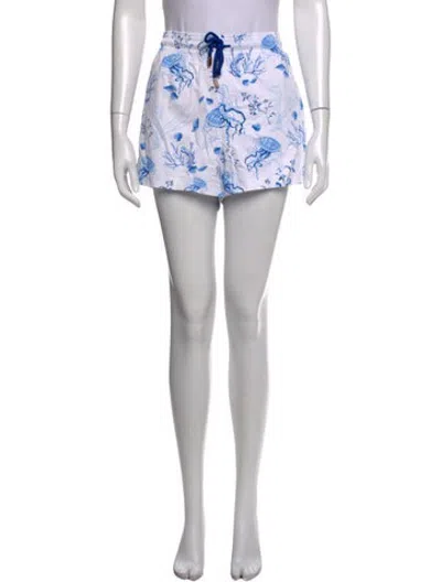 Pre-owned Vilebrequin Patterned Mini Shorts In White