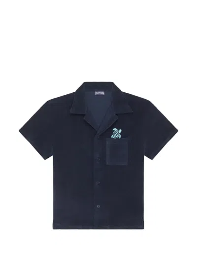 Vilebrequin Kids' Terry Embroidered Shirt In Blue