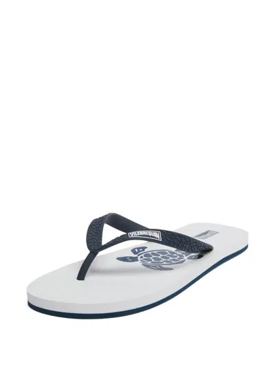 Vilebrequin Turtle-print Flip Flops In White