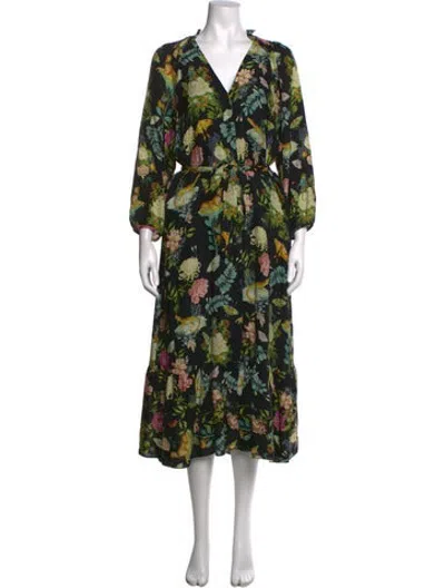 Pre-owned Vilshenko Silk Midi Length Dress In Black