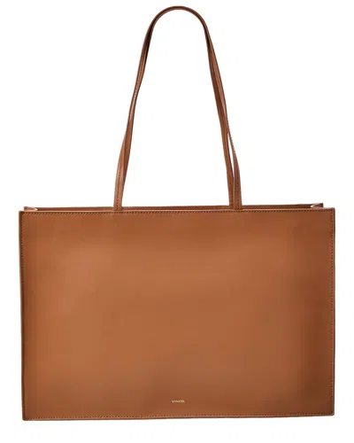 Vince Adina Leather Tote In Brown