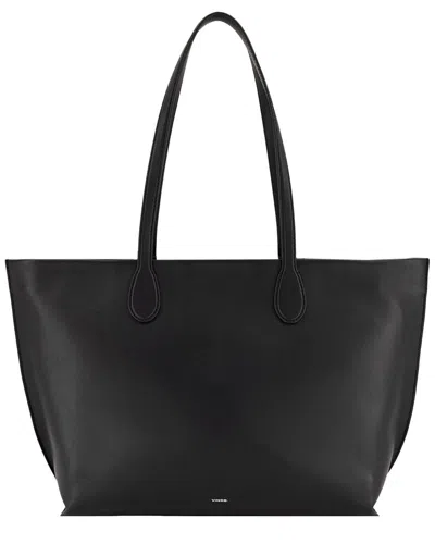 Vince Athene Leather Tote In Black