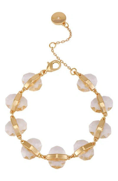 Vince Camuto Clearly Disco Crystal Bracelet In Gold Tone