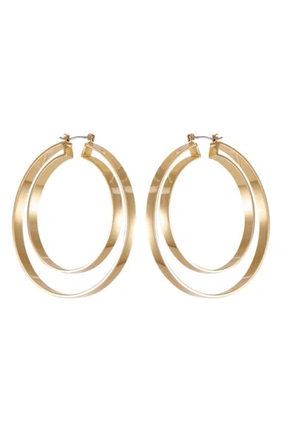 Vince Camuto Clearly Disco Double Hoop Earrings In Gold