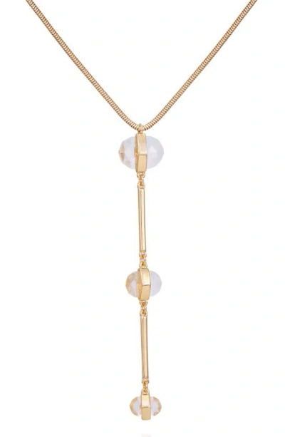 Vince Camuto Clearly Disco Y-drop Necklace In Gold