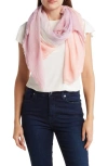Vince Camuto Dip Dye Border Print Scarf In Lilac