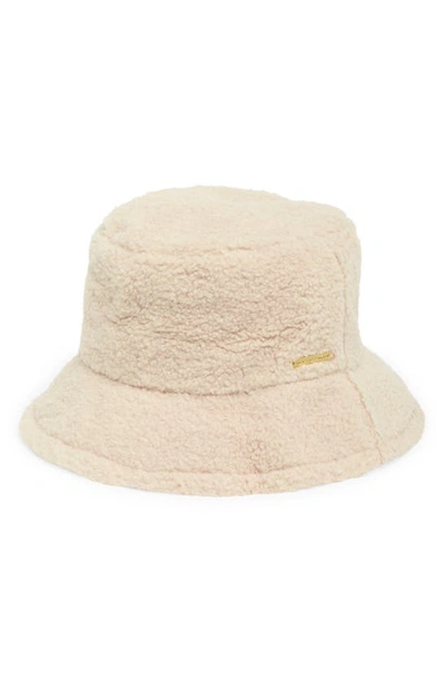 Vince Camuto Faux Shearling Bucket Hat In Neutral