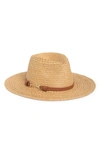 Vince Camuto Horsebit Panama Hat In Tan