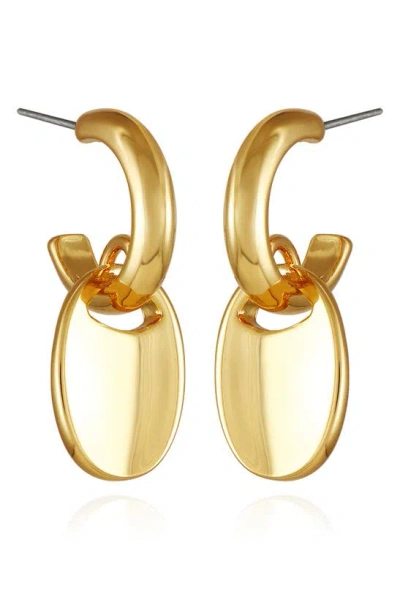 Vince Camuto Huggie Hoop & Disc Earrings In Gold