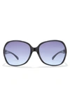 Vince Camuto Oval Vent Sunglasses In Black