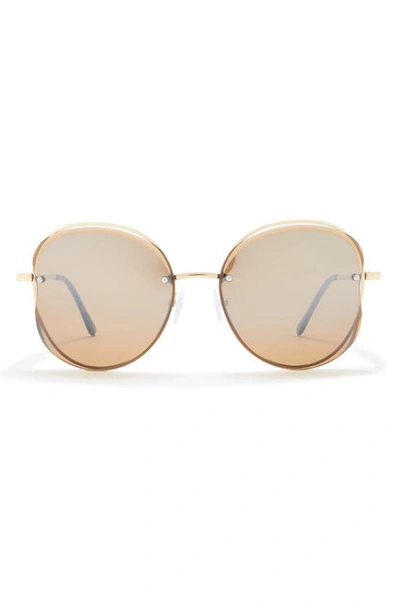 Vince Camuto Oval Vent Sunglasses In Gold