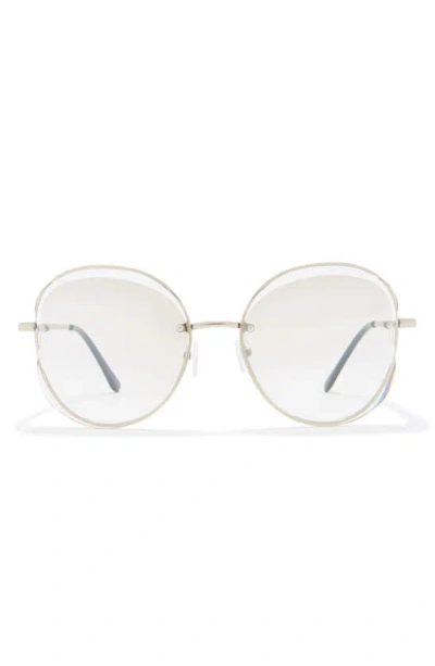 Vince Camuto Oval Vent Sunglasses In White