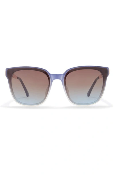 Vince Camuto Two-tone Square Sunglasses In Blue/ Ivory