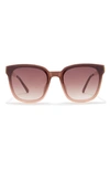 Vince Camuto Two-tone Square Sunglasses In Brown/ Nude