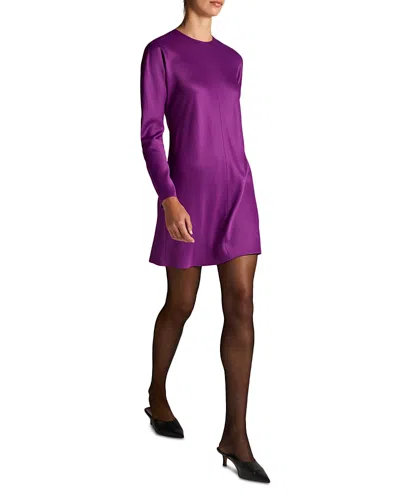 Vince Dolman Sleeve Mini Dress In Purple