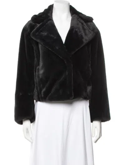 Pre-owned Vince Faux Fur Jacket In Black