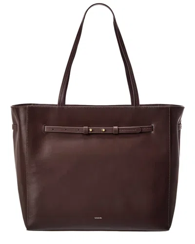 Vince Kiera Leather Tote In Brown