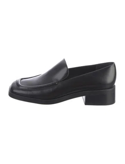 Pre-owned Vince Leather Loafers In Black