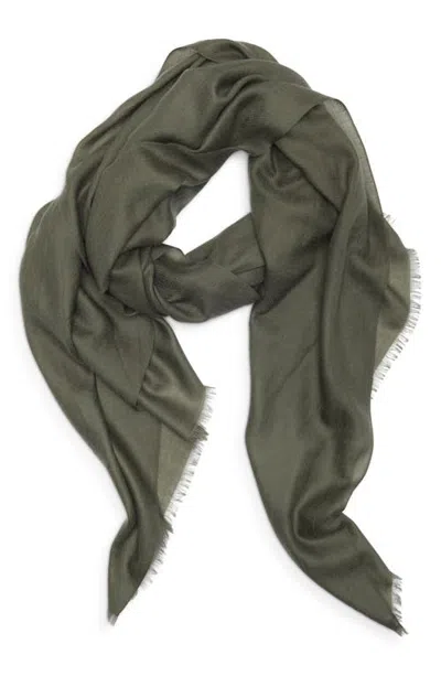 Vince Lightweight Cashmere Scarf In Green