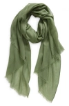 Vince Lightweight Cashmere Scarf In Sea Fern