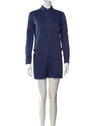 Pre-owned Vince Linen Jumpsuit In Blue