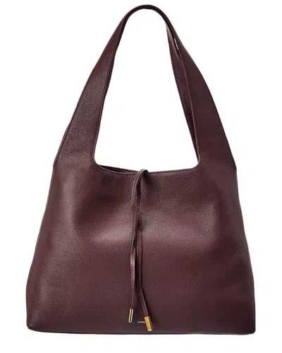 Vince Meadow Leather Tote In Red