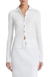 Vince Pima Cotton Blend Button-up Shirt In Optic White