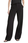 Vince Pintuck Wide Leg Pants In Black