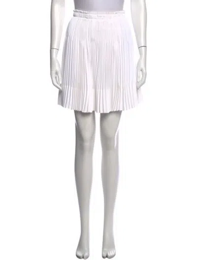 Pre-owned Vince Pleated Accents Mini Skirt In White