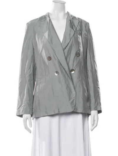 Pre-owned Vince Silk Blazer In Green
