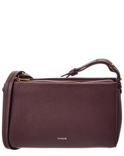 Vince Smyrna Leather Crossbody In Burgundy