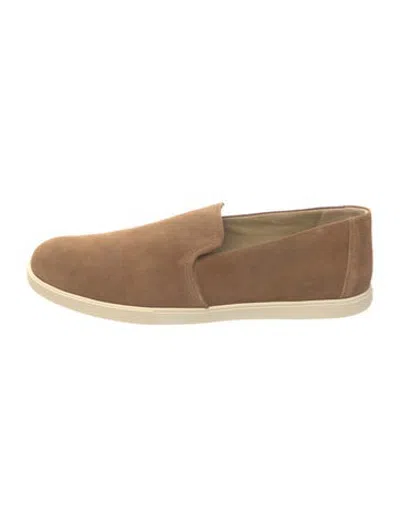Pre-owned Vince Suede Loafers In Neutrals