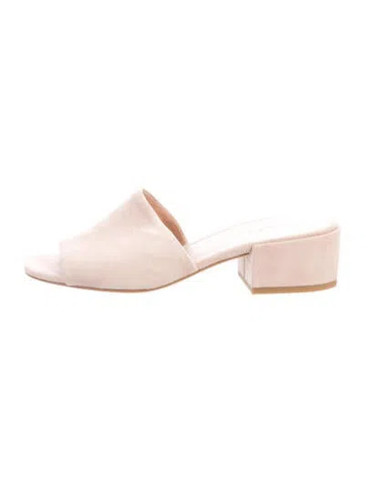 Pre-owned Vince Suede Slides In Pink