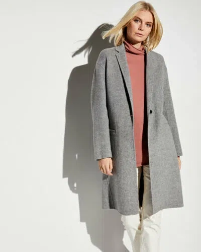 Pre-owned Vince W225  Modern Wool Blend Women Coat Size M, L Gray $695