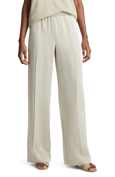Vince Wide Leg Pull-on Pants In Light Sepia