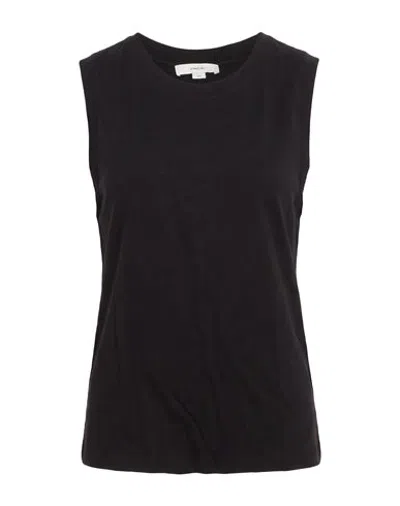 Vince . Woman T-shirt Black Size Xl Pima Cotton